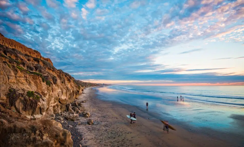Beachgoers enjoy Terramar Beach in Carlsbad, recently ranked among the nation’s happiest beach cities, according to a new study. Photo by Scott F. McGee