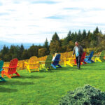 Adirondack chairs at Bryn Mawr Vineyards line the ridge overlooking the Willamette Valley outside of Salem, Ore. Photo by E'Louise Ondash