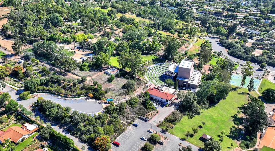 An aerial view of the Moonlight Amphitheatre and Brengle Terrace Park in Vista. Courtesy City of Vista