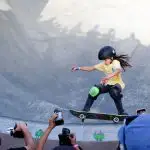 Anna Shea, 11, competes at this year's Exposure Skate competition at Poods Skate Park in Encinitas. Photo by Cameron Adams