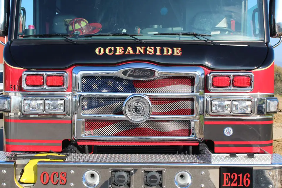 An Oceanside fire engine. Photo by Samantha Nelson