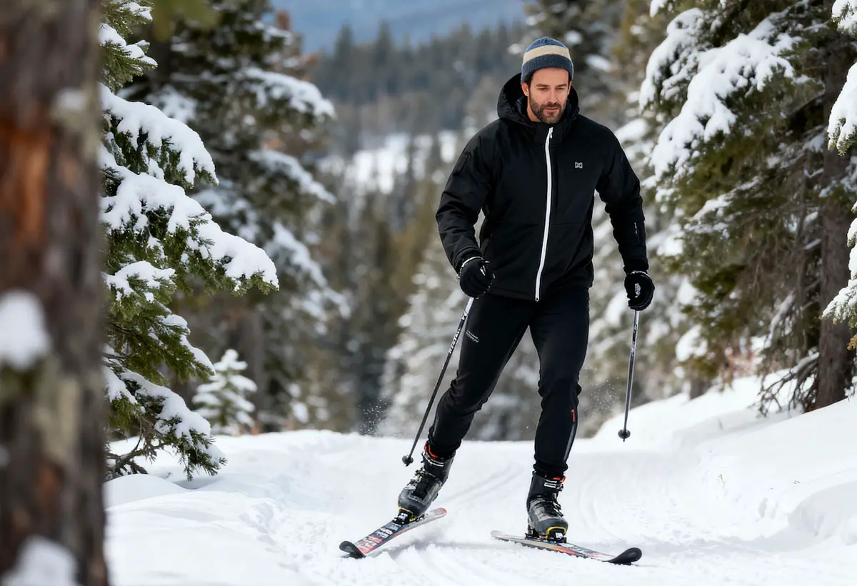 A skier models Bluetooth-enabled heated apparel from Fieldsheer, a Carlsbad-based maker of temperature-controlled clothing. Courtesy photo