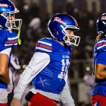 The Folsom Bulldogs slashed and passed through heavy fog to defeat Cathedral Catholic on Friday night in the Division 1-AA State Championship game. Photo by Anthony Brunsman/MaxPreps