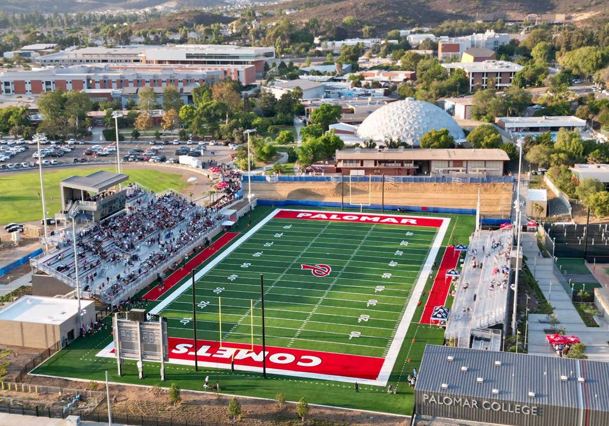 The Palomar College campus in San Marcos. Faculty and classified staff this week issued resolutions of no confidence against several members of the college’s board of trustees, citing concerns over leadership decisions and campus climate. Courtesy photo/Palomar College