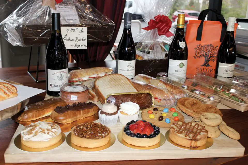 Close up of Savory Farms house made gourmet pastries and gift baskets. Photo by Rico Cassoni