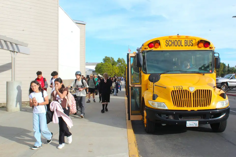 The San Marcos Unified School District will provide free transportation from Woodland Park Middle School to San Marcos Middle School for sixth graders during the 2026-27 school year. Photo by Leo Place