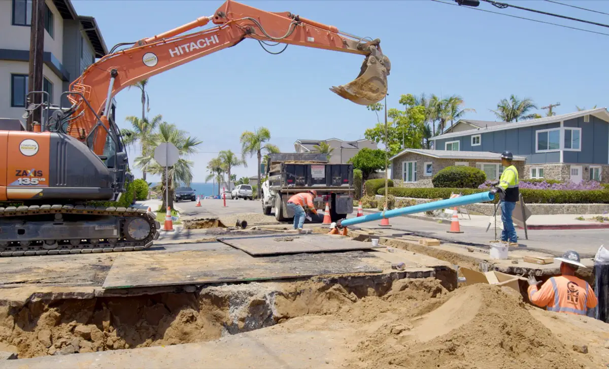 Crews work to replace aging water valves in Carlsbad as part of a citywide infrastructure improvement project. Photo courtesy of the city of Carlsbad