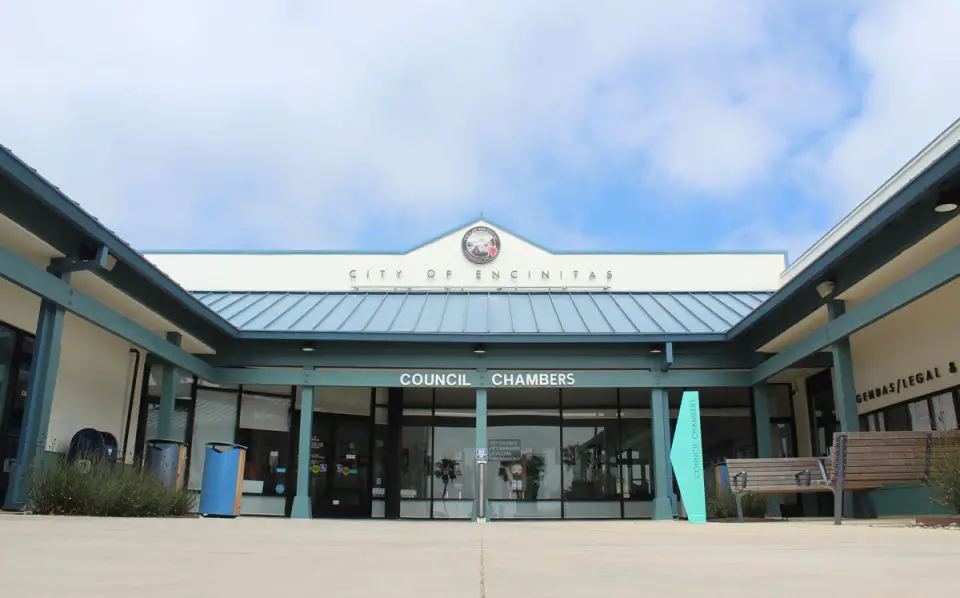 Encinitas City Hall. File photo/Jordan P. Ingram