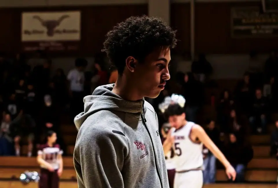 Rancho Buena Vista senior guard CJ Aldrich. Photo by Nolan Isa