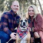 Farrah Adams and her husband, Rich, with their dog. Courtesy photo/Farrah Adams