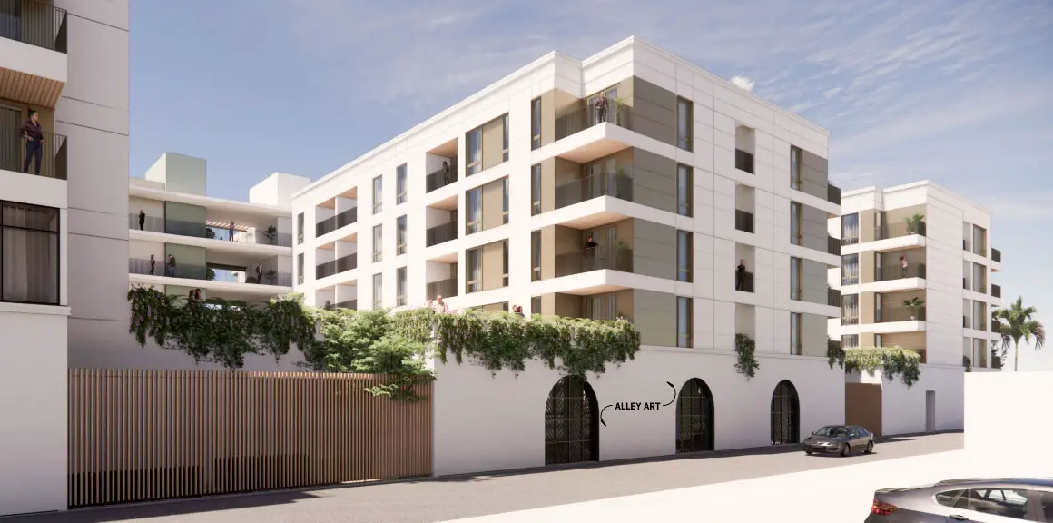 The Maple design to look like three separate buildings. Image courtesy of Kingsbarn Realty