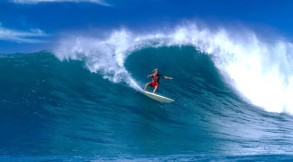 Billy Hamilton negotiates Hawaii's Sunset Beach. Photo by Dan Merkel