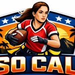 The logo for the newly-launched SoCal Women's Pro Flag Football League. Courtesy photo/SCWPFFL