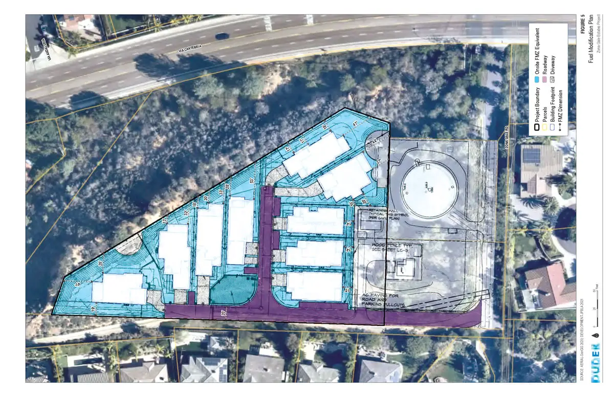 A map showing the proposed nine-home Zona Gale Estates subdivision in Encinitas. Courtesy photo