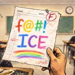 Carlsbad Unified School District is facing criticism after Calavera Hills School students walked out of classes as part of a nationwide anti-ICE protest. The Coast News graphic.AI