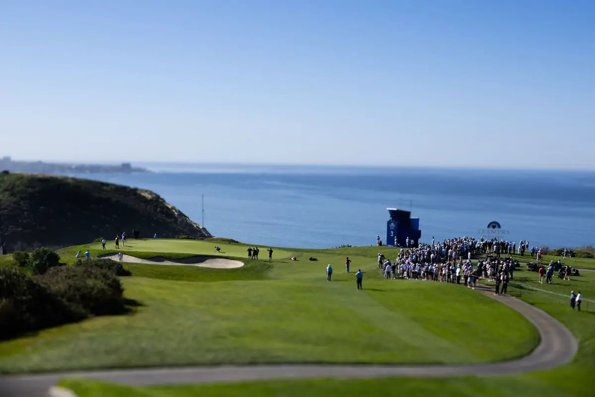 A view of the par-3 third hole at Torrey Pines Golf Course during this year’s Farmers Insurance Open. Courtesy photo/Farmers Open