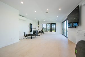 interior of Carmel Valley ADU showing flexible living space for home gym office and guest use North County San Diego