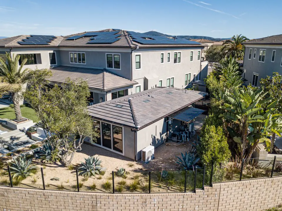 Carmel Valley ADU aerial view showing accessory dwelling unit behind main home in North County San Diego