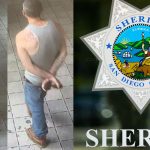 Surveillance images show front and back views of a suspect accused of throwing a rock through a window at the Brixton clothing store at 670 S. Coast Highway 101 on Feb. 14 in Encinitas and stealing merchandise. Courtesy photos/Sheriff's Office