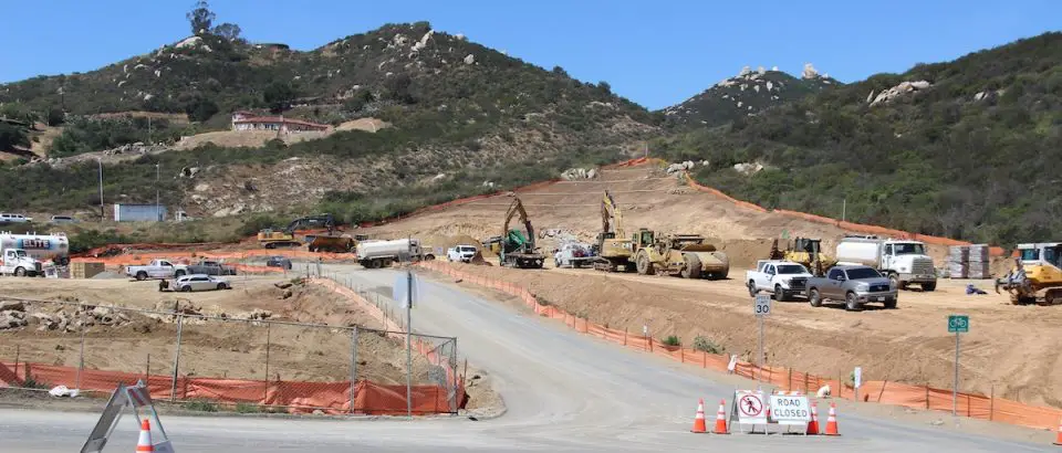 Construction site of Nutmeg Homes on either side of titular road. Photo by Cameron Adams