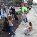 Encinitas Street Stewards pick up trash along Encinitas Boulevard on April 11. Photo by Cameron Adams