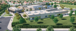 A rendering of the reconstructed North Terrace Elementary School campus in Oceanside. Construction will begin this summer. Courtesy OUSD