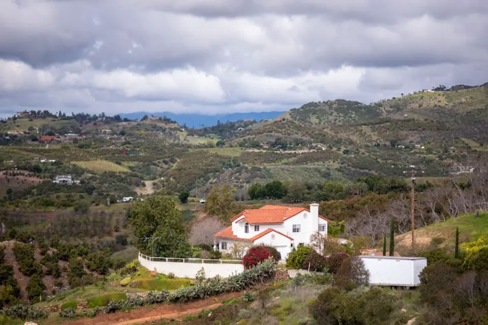 A home overlooks the hills of Fallbrook, one of several unincorporated communities expected to see significant land-use changes under a proposed county cannabis program. Photo by Irina Danilova