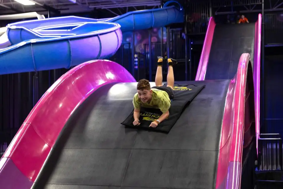 Slick City Action Park, set to open in Oceanside later this month, will feature several thrilling slides for attendees of all ages. Photo courtesy Slick City