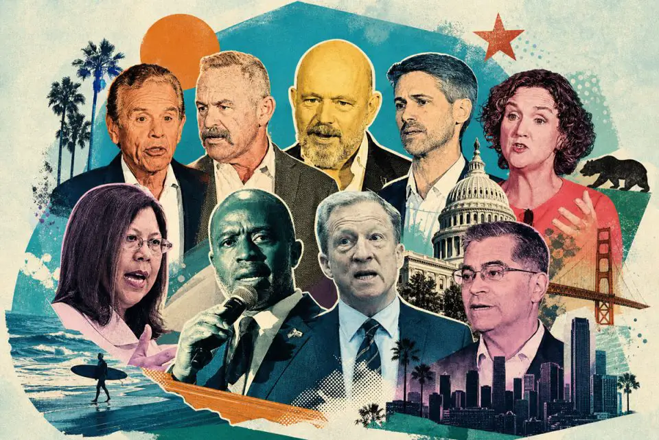 There are 61 candidates vying for the California governor's office. The Coast News graphic