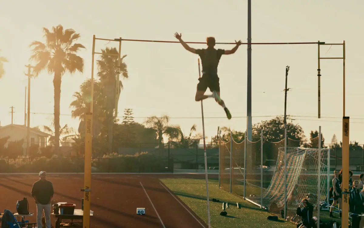San Dieguito Academy senior pole vaulter Dylan Yarbrough clears the bar during a track and field meet earlier this season. Courtesy photo/Yarbrough