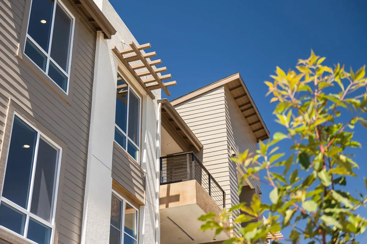 The newly completed La Costa Family Apartments affordable housing development is currently leasing. The complex is located adjacent to The Nest at La Costa townhome community in Carlsbad. Photo by Mark Skovorodko