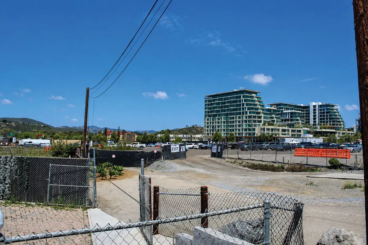 A view of the easement at 140 East Barham Drive in San Marcos.