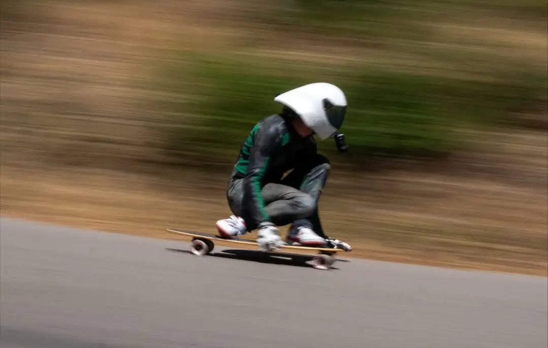 Encinitas skateboarder Patrick Stoll navigates a downhill course during competition on the European racing circuit. Courtesy photoEncinitas skateboarder Patrick Stoll navigates a downhill course during competition on the European racing circuit. Courtesy photo