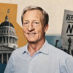 Tom Steyer made reparations a centerpiece of his 2020 presidential campaign. Now, activists are demanding action on promises made to Black voters. The Coast News graphic.