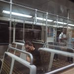 Evelyn Aguilar takes the subway towards North Hollywood from Union Station in downtown Los Angeles on July 16, 2024. Photo by Zaydee Sanchez/CalMatters