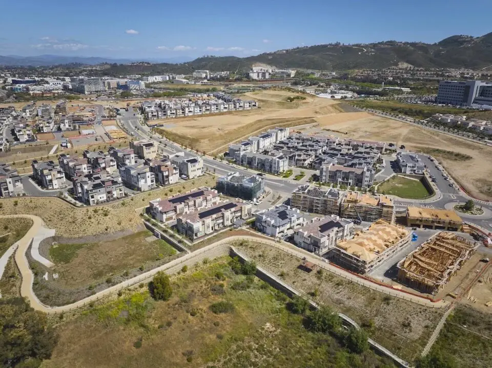 A view looking south from state Route 78 of the Hills District development north of Discovery Drive in the North City West area of San Marcos. A resident recently appealed the approval of a subdivision map for the construction of 202 more housing units in the area. Courtesy Sea Breeze Properties