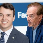Former school board candidate Kevin Sabellico and Trustee Michael Allman. The Coast News graphic