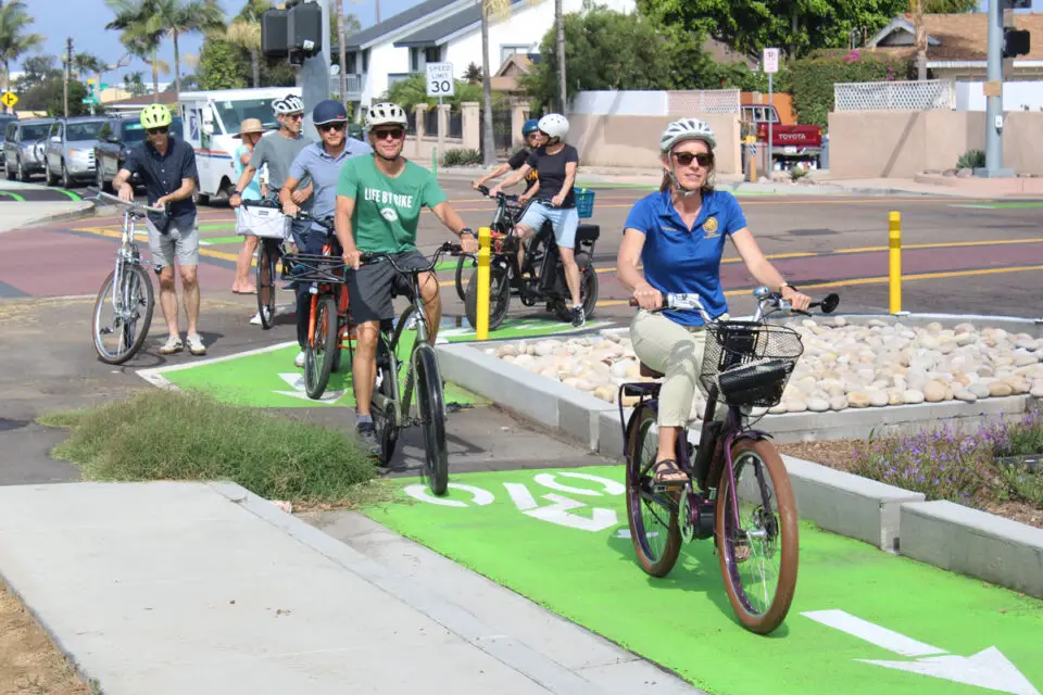 State Sen. Catherine Blakespear along Santa Fe Drive following an Aug. 23 event in Encinitas. File photo/Cameron Adams