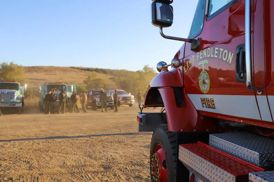 A Camp Pendleton Fire Department engine.