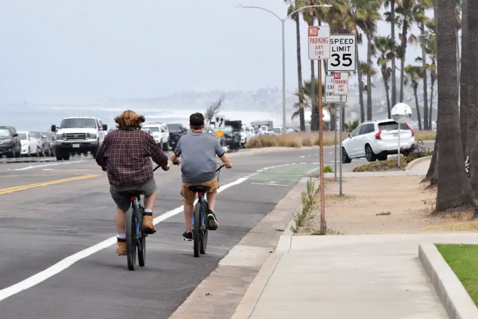 Cyclists ride along Carlsbad Boulevard on June 16 near the Terramar neighborhood. Photo by Summer Hu