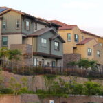 Townhomes on a hillside.
