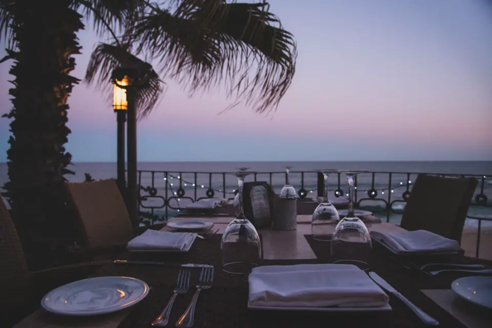 Oceanfront restaurant patio in Del Mar as changing entertainment habits reshape dining patterns.