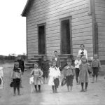 Students pose outside the newly built one-room Encinitas schoolhouse in 1883. The historic schoolhouse will host Independence Saturdays series this summer and fall. Courtesy photo/Encinitas Historical Society