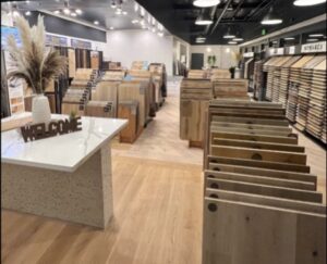 Interior of Floor Store & Design Center showroom featuring flooring displays in Encinitas