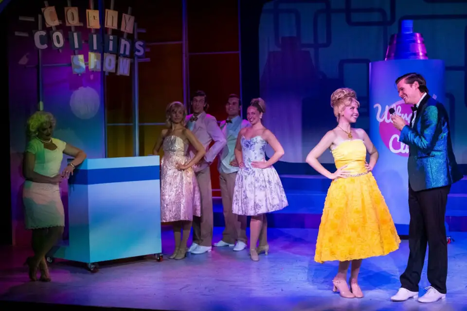 Cast members perform a scene from New Village Arts’ production of “Hairspray.” The Carlsbad theater company recently announced its 25th-anniversary season. Courtesy photo/New Village Arts