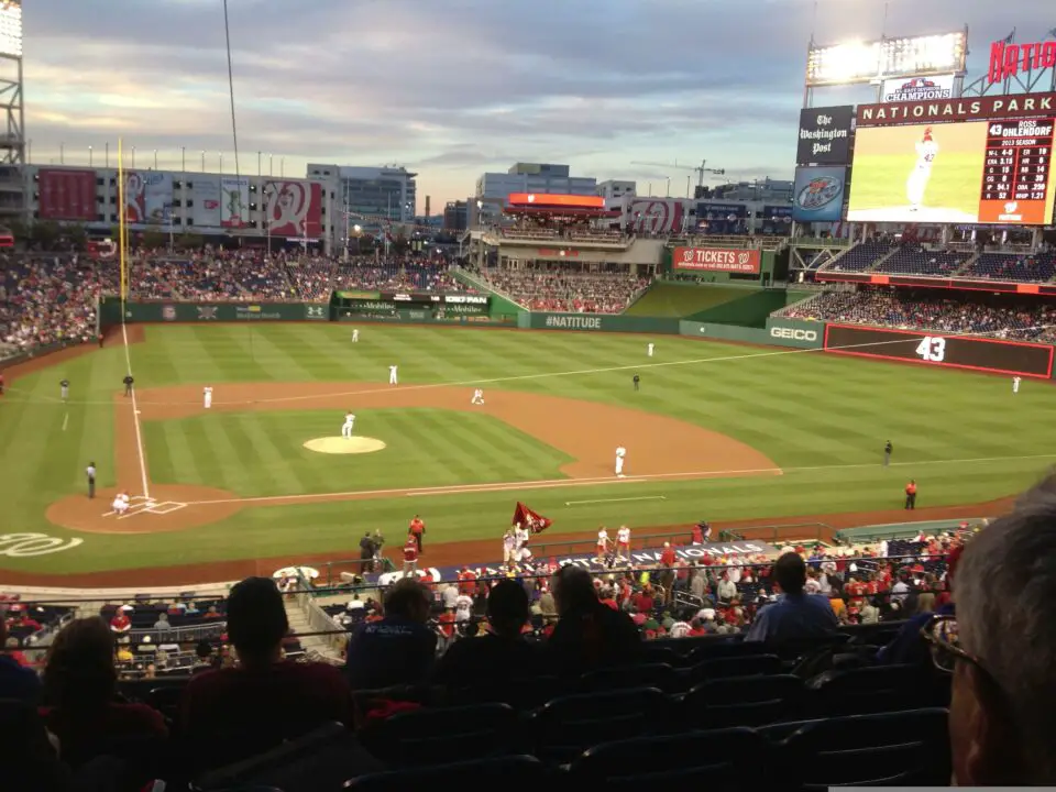 Baseball player hitting a home run during a Major League Baseball game