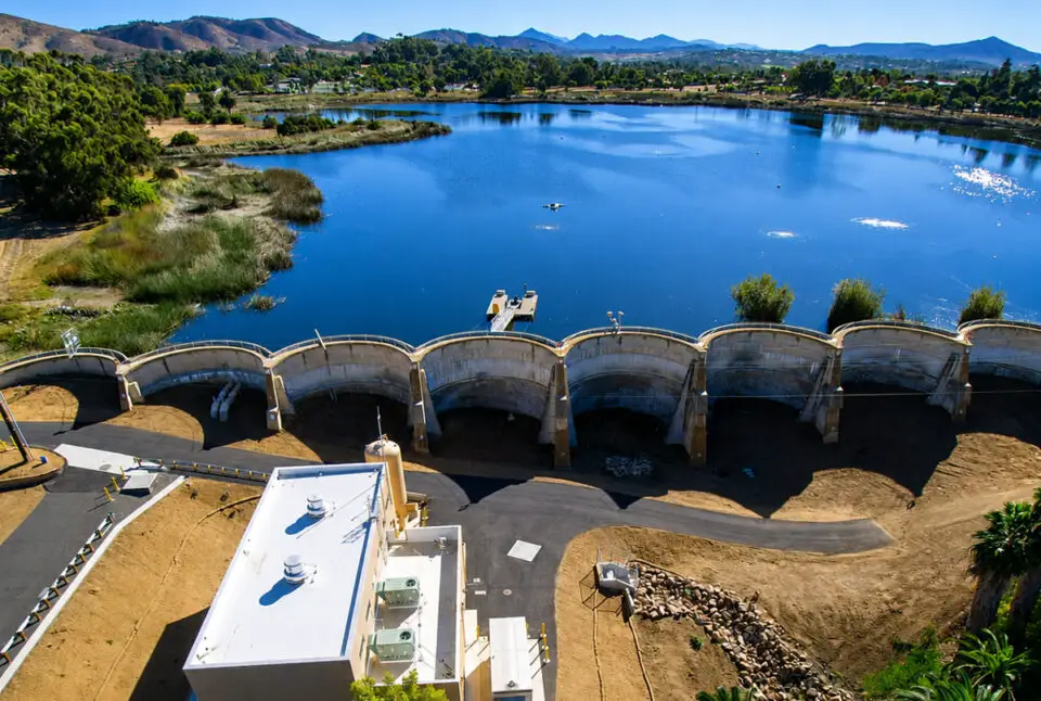 An aerial view of the San Dieguito Reservoir and Pump Station in Rancho Santa Fe. Courtesy photo/Santa Fe Irrigation