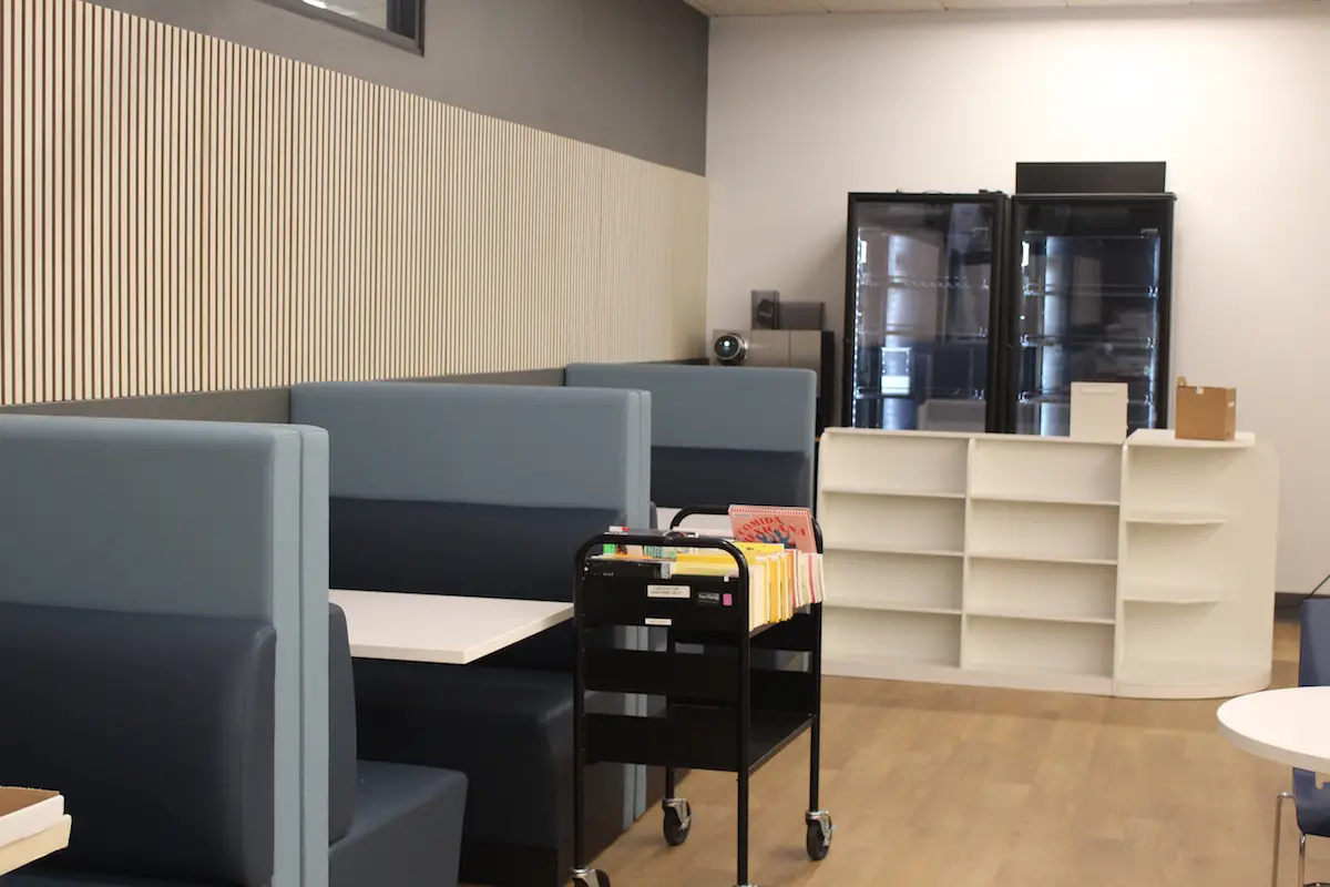 A new café is among the additions to the renovated Escondido Public Library. Photo by Samantha Nelson