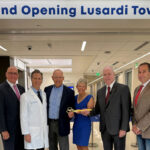 Grand opening: From left, John Engle, Corporate Senior VP/Chief Development Officer, Scripps Health; Dr. Scott Eisman, Chief Operations Executive/Physician, Scripps Memorial Hospital Encinitas; Scott Free; Franci Free; Chris Van Gorder, President & CEO, Scripps Health; Don Goldman, Chairman of Board of Trustees, Scripps Health. Courtesy photo