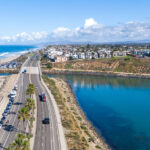 An Aerial view of Agua Hedionda Lagoon's north shore in Carlsbad. Photo by Oak City Drone